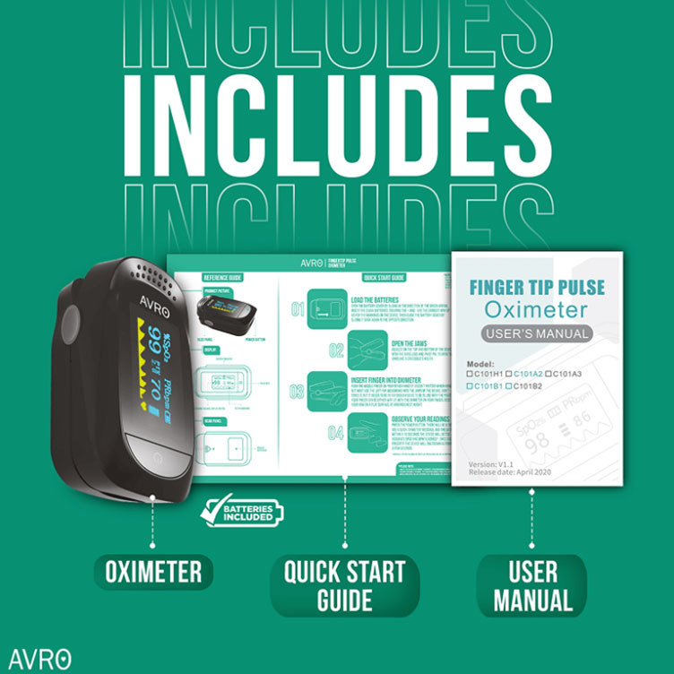 Avro Health fingertip pulse...