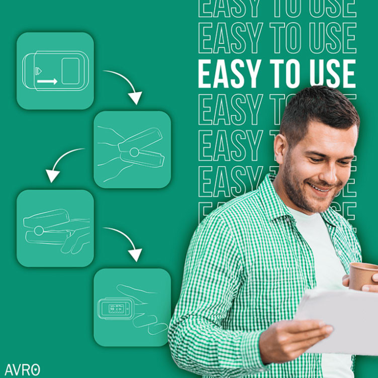 Avro Health fingertip pulse...