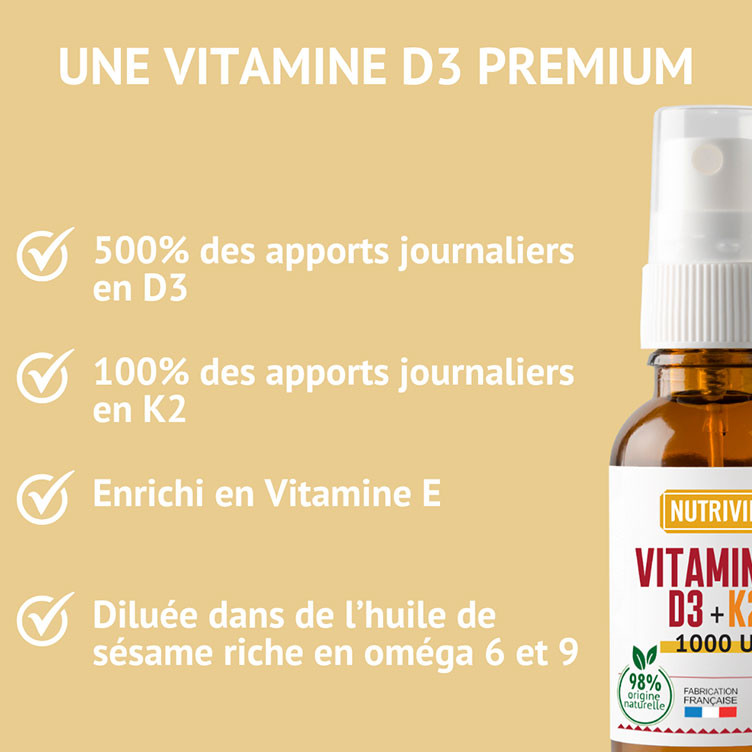 Vitamine D3 K2 Spray 1000 UI
