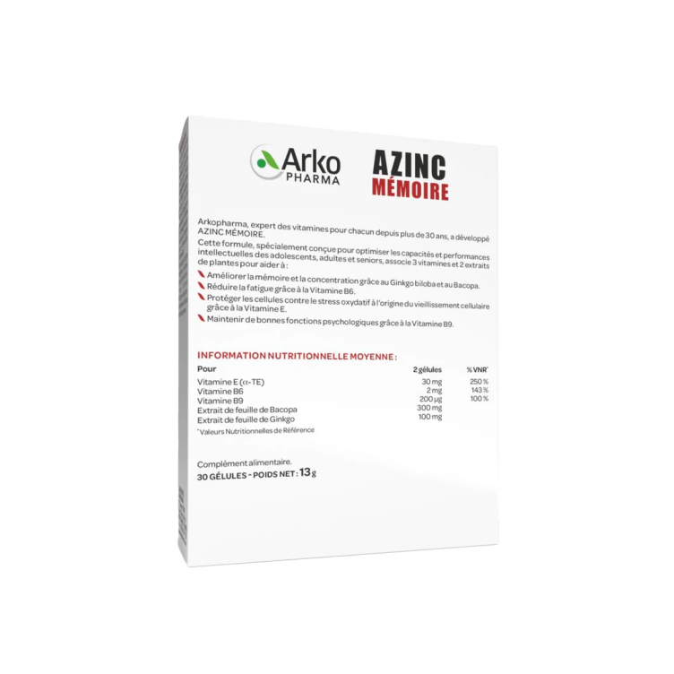 Arkopharma Azinc Memory 30...